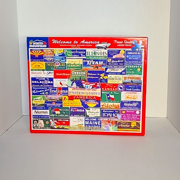 White Mountain Other - *Complete* White Mountain Welcome to America 1000 piece 24x30 Puzzle #1145